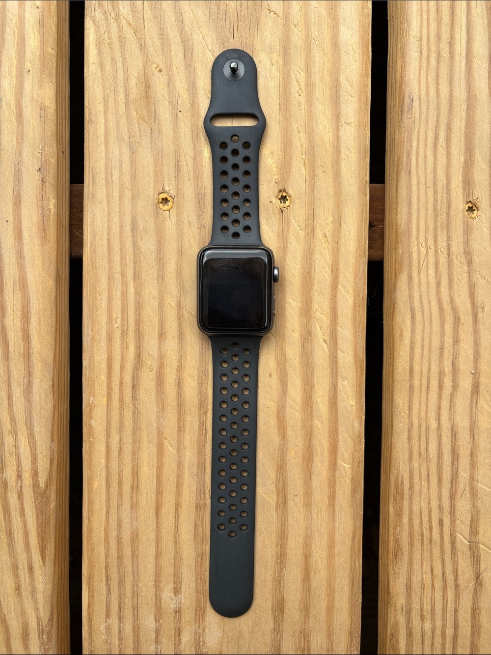 Apple Watch Series 3 42mm Composite Black color w/ black Apple sport Band